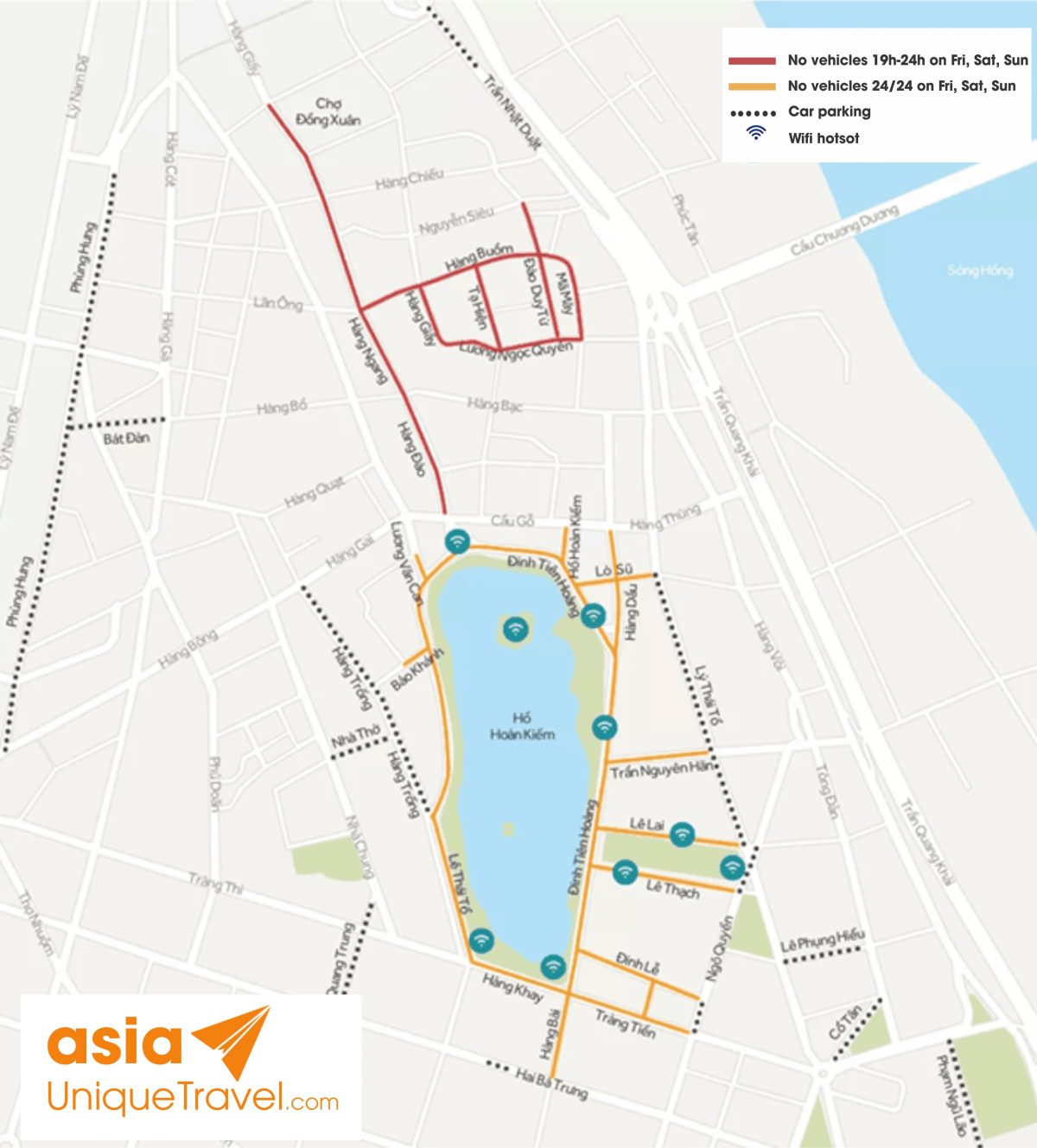 map of Hanoi walking street