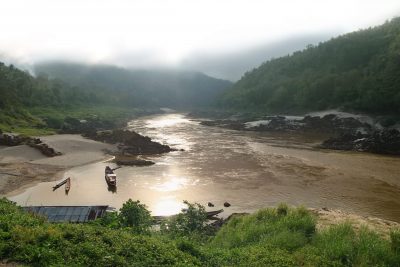 Mekong river cruise to Luang Prabang - Sunrise in Pak Beng