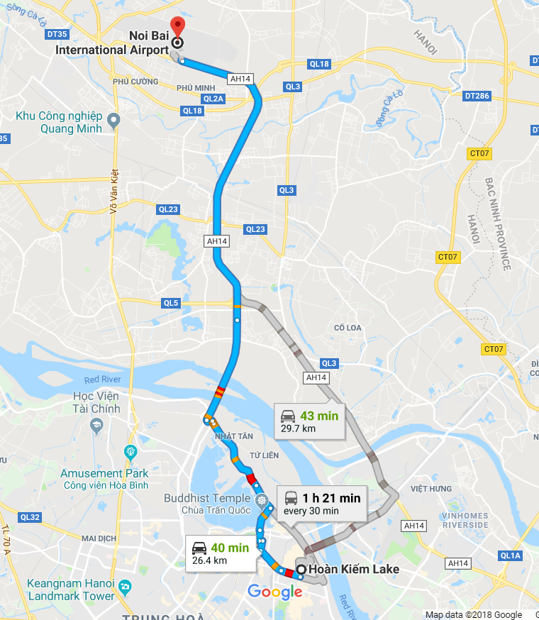 Noi Bai airport, Hanoi airport taxi