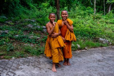 Two Young Buddhists in Cambodia
